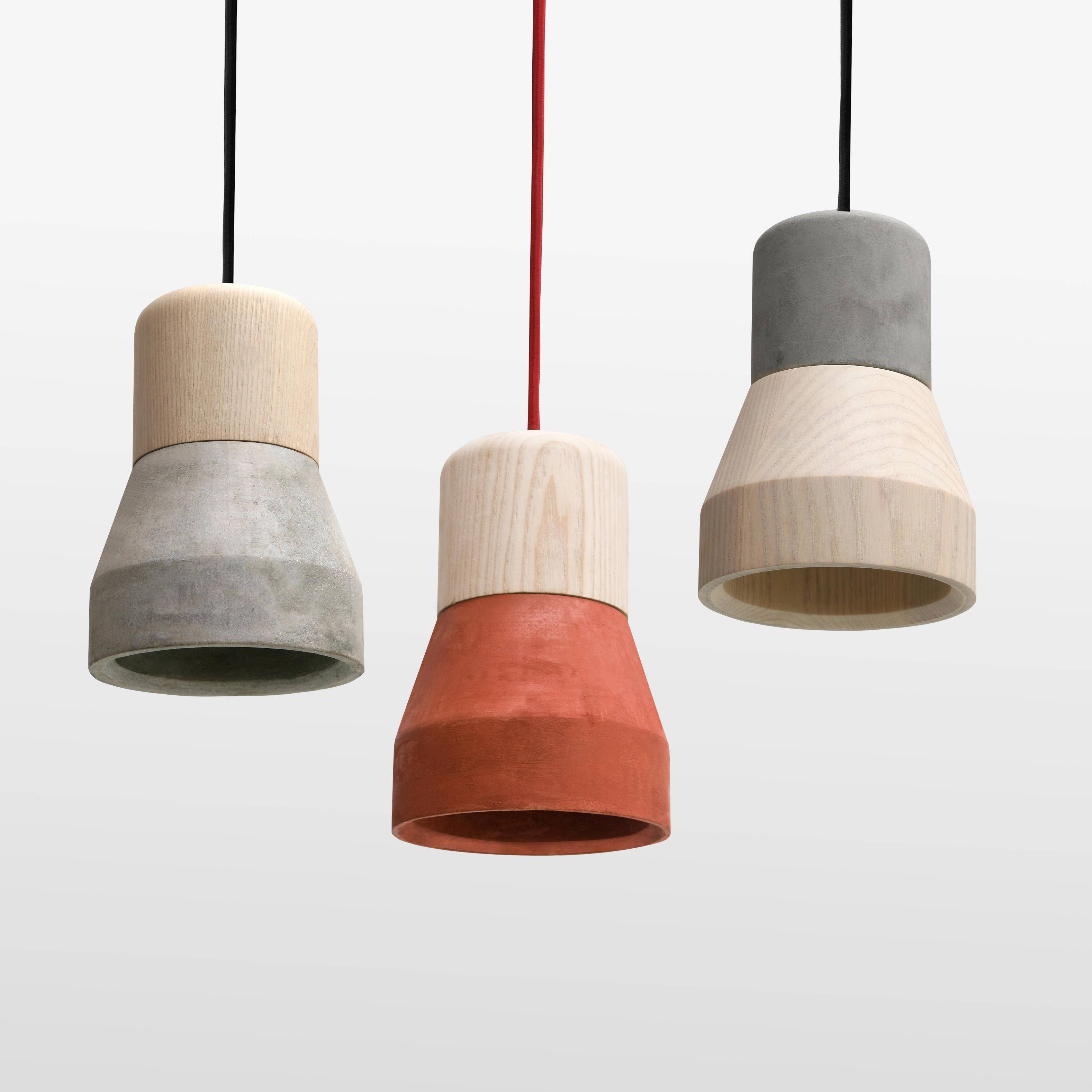 Cement Wood Pendant Light | Specimen | Ahalife Intended For Wooden Pendant Lights (Photo 3 of 15)