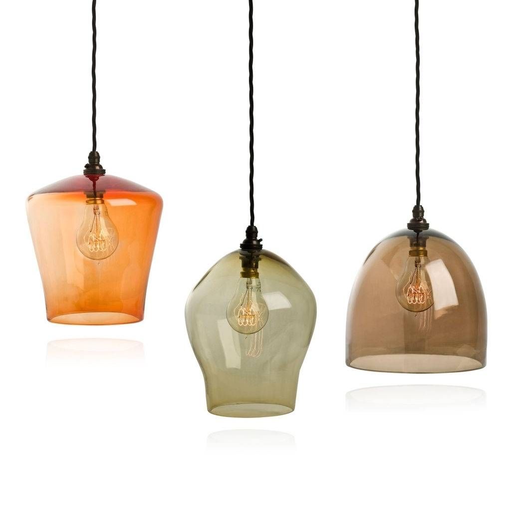 Chandeliers Mouth Blown Glass Modern Mini Pendant Light Modern Inside Blown Glass Pendant Lights (Photo 10 of 15)