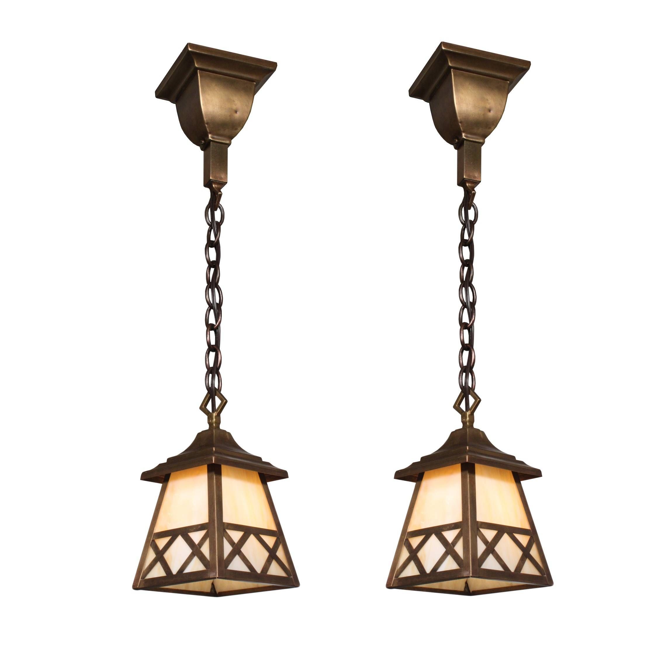 Charming Antique Arts & Crafts Lantern Pendant Lights, Original Throughout Arts And Crafts Pendant Lights (View 3 of 15)