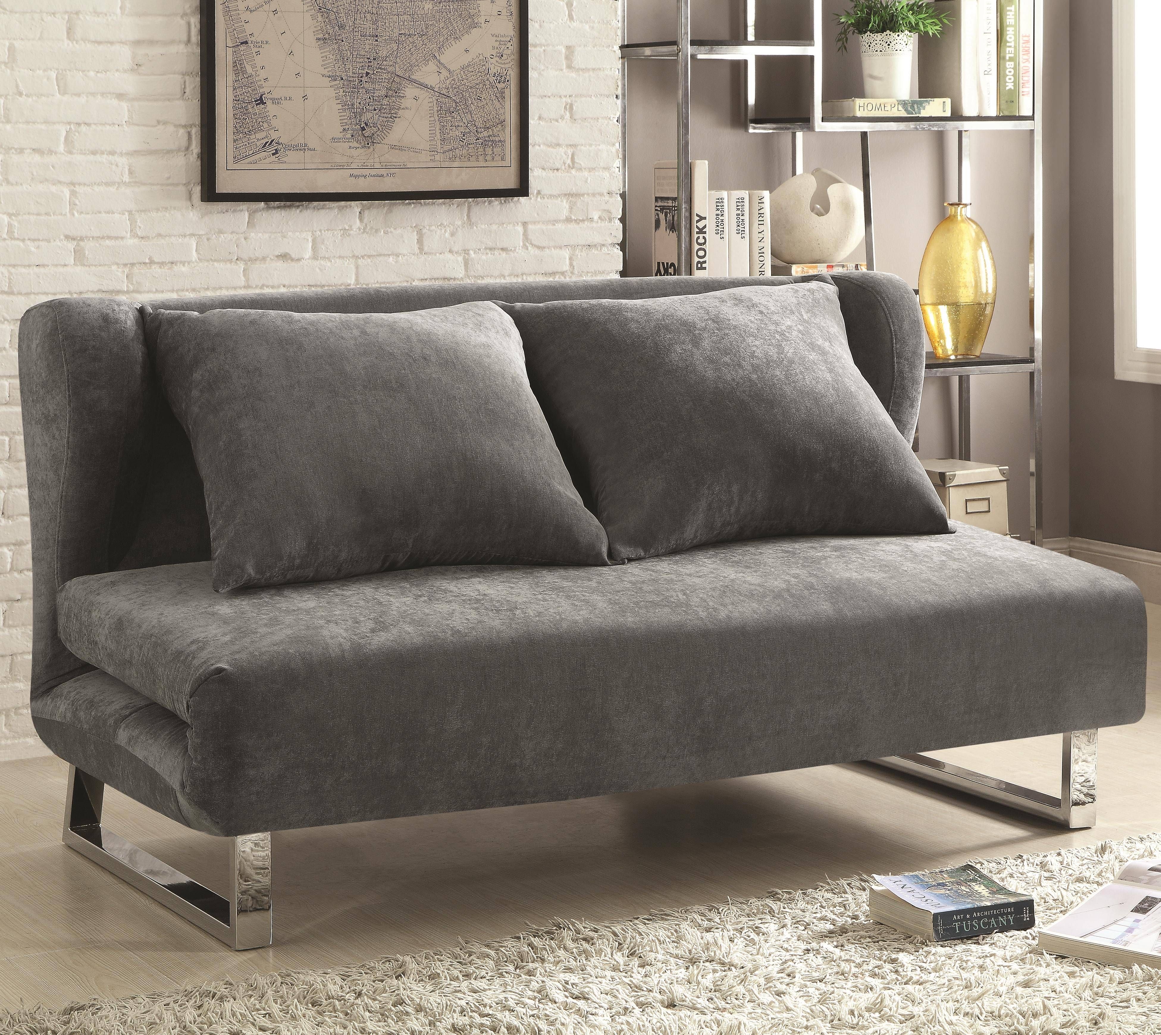Coaster Sofa Beds And Futons Transitional Velvet Sofa Bed – Prime Pertaining To Coaster Futon Sofa Beds (View 7 of 15)
