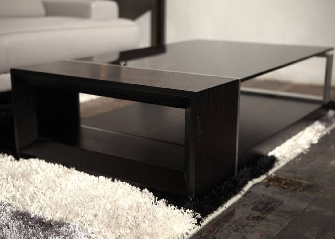 Coffee Tables : Coffee Table Awesome Black Glass Coffee Table Within Modern Black Glass Coffee Table (View 2 of 15)