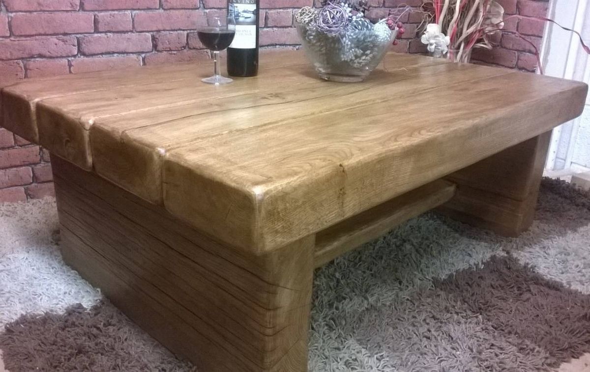 15 Best Collection of Solid Oak Beam Coffee Table