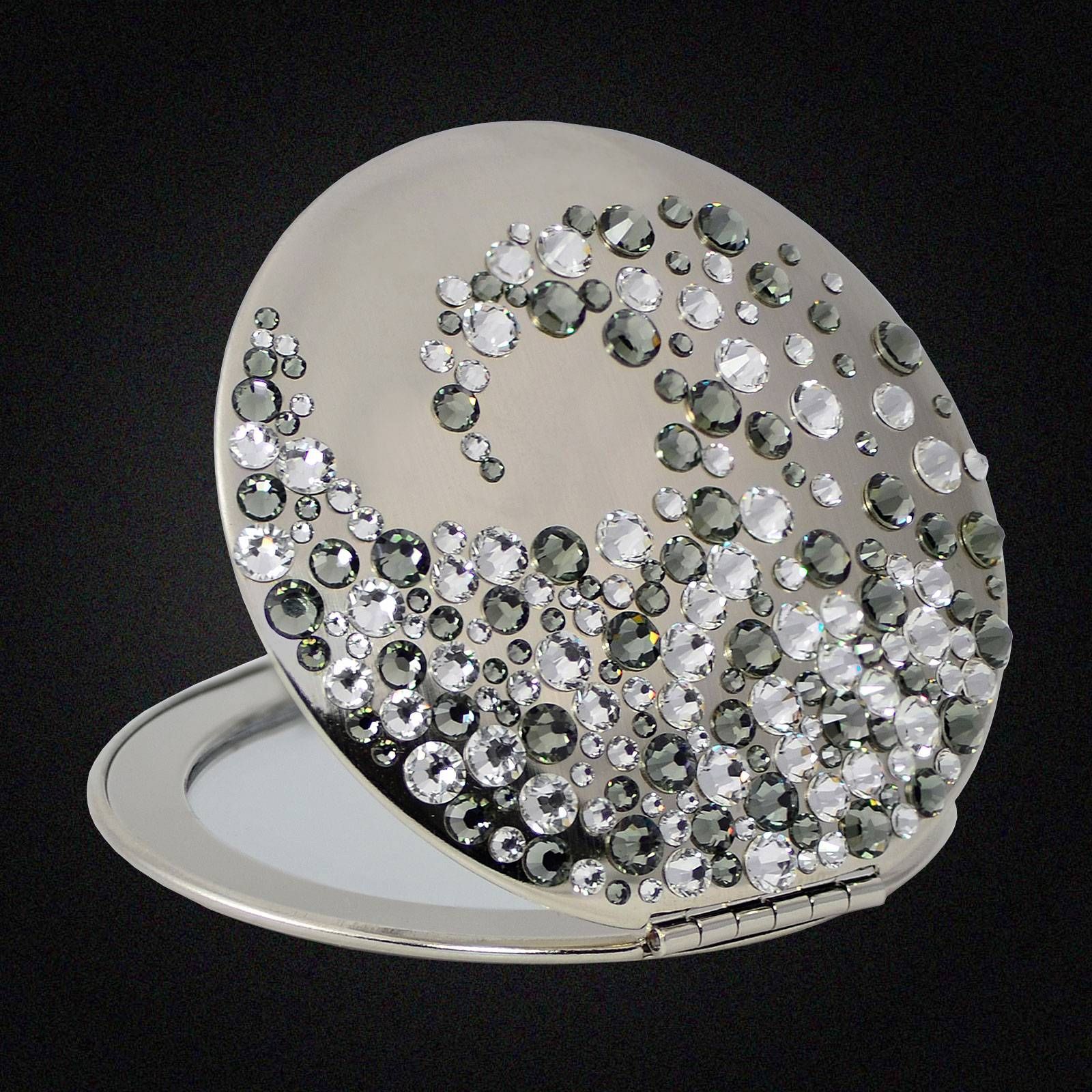 Compact Mirror & Glass Nail File Swarovski – Mont Bleu Store With Mirrors With Crystals (Photo 2 of 15)