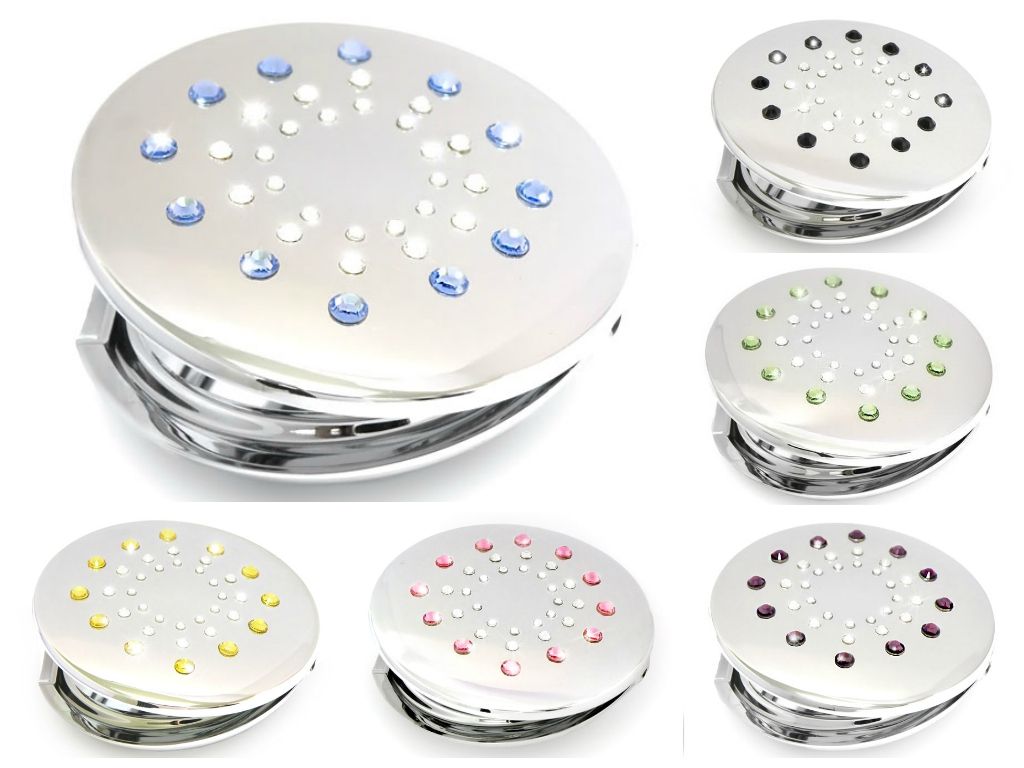Compact Mirrors With Swarovski Elements From Mont Bleu In Mirrors With Crystals (View 4 of 15)
