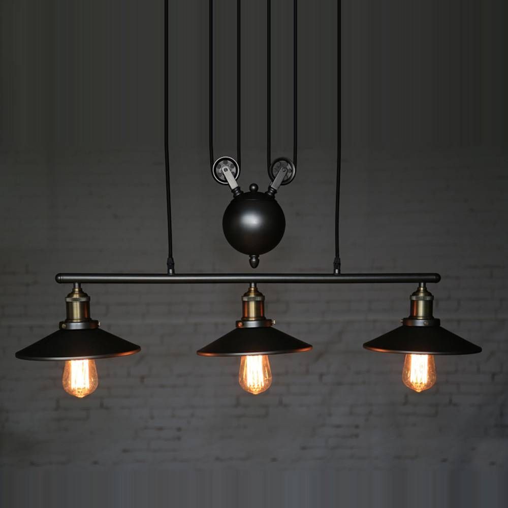 Compare Prices On Retro Pulley Pendant Lamp  Online Shopping/buy For Retro Pendant Lights (View 15 of 15)