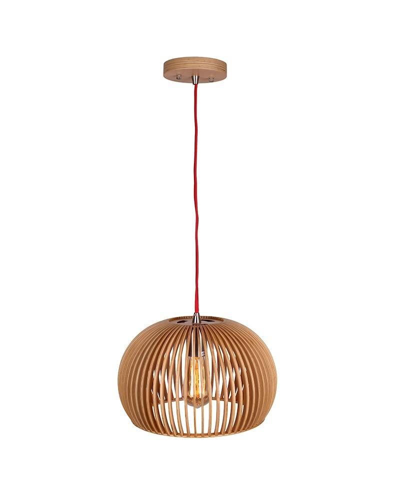 Contemporary Style Bentwood Bowl Shape Pendant Light – Parrotuncle With Regard To Bent Wood Pendant Lights (View 6 of 15)