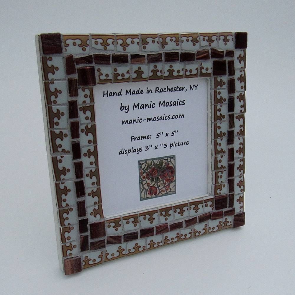 Copper And Bronze Mosaic Frame–mosaic Art Small Frame Standing Pertaining To Bronze Mosaic Mirrors (View 11 of 15)