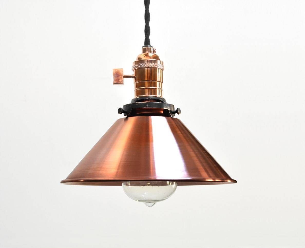 Copper Pendant Light Industrial Pendant Light Vintage In Retro Pendant Lights (View 13 of 15)