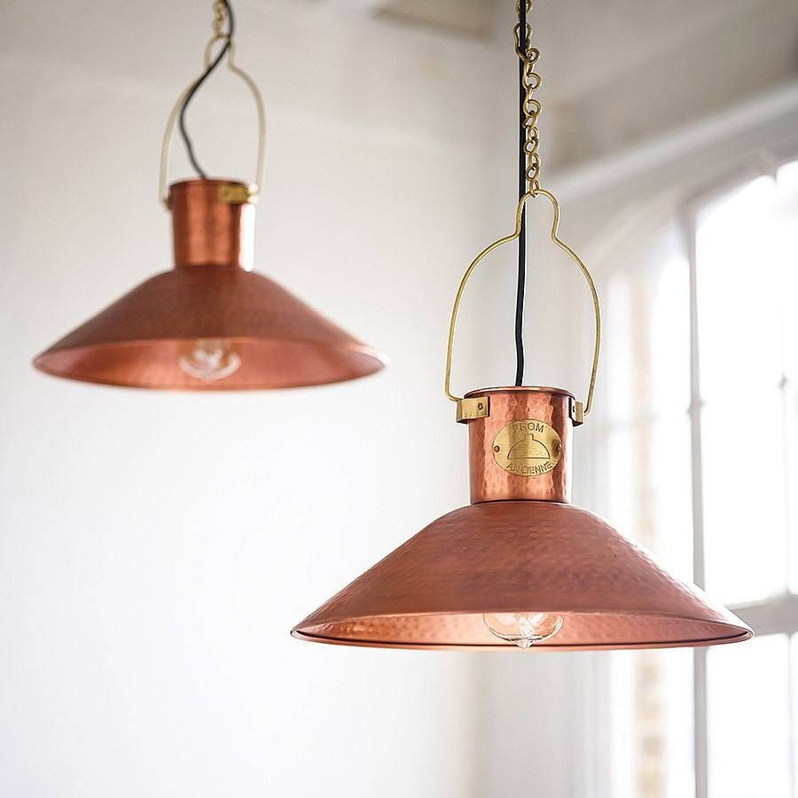 Copper Pendant Lightcountry Lighting | Notonthehighstreet Intended For Hammered Copper Pendant Lights (View 2 of 15)