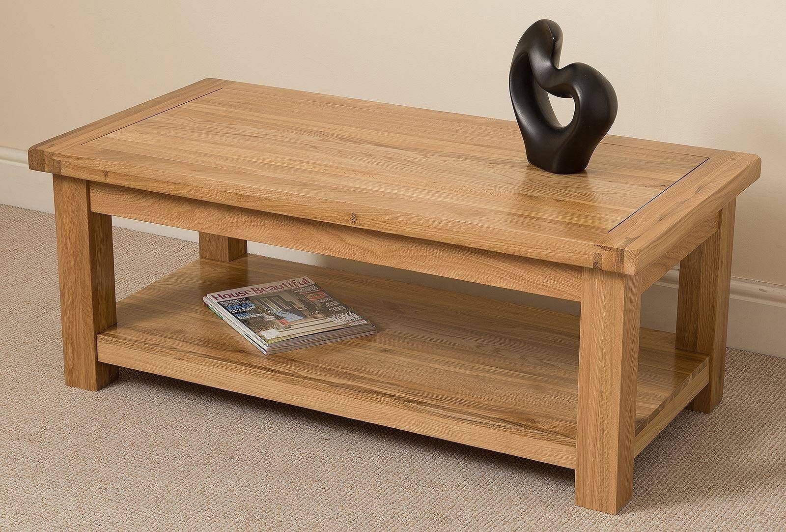 Cottage Light Solid Oak Coffee Table | Oak Furniture King Intended For Solid Oak Coffee Tables (View 2 of 15)