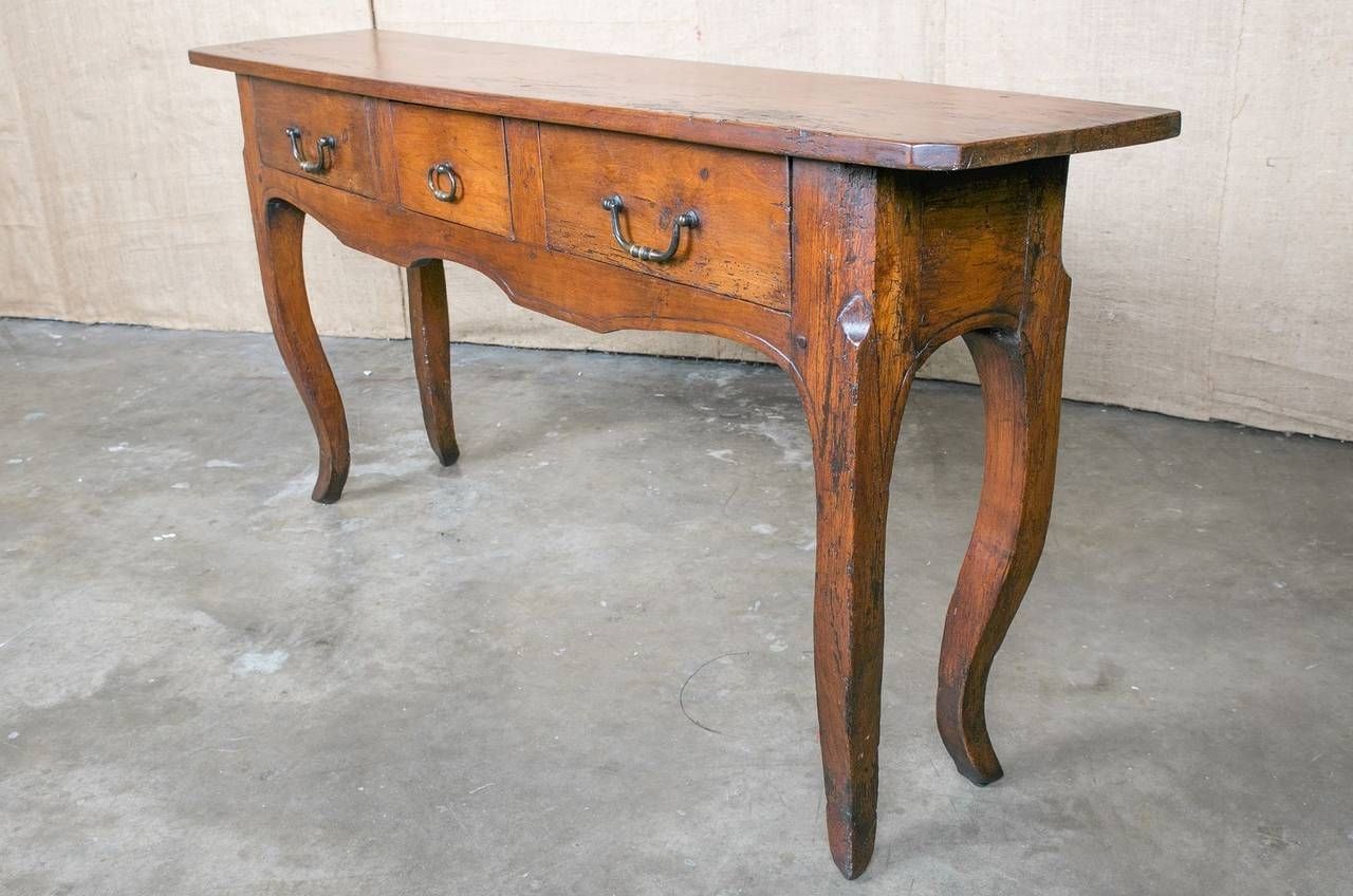 Country French Louis Xv Style Sofa Or Console Table At 1stdibs For Country Sofa Tables (Photo 7 of 15)