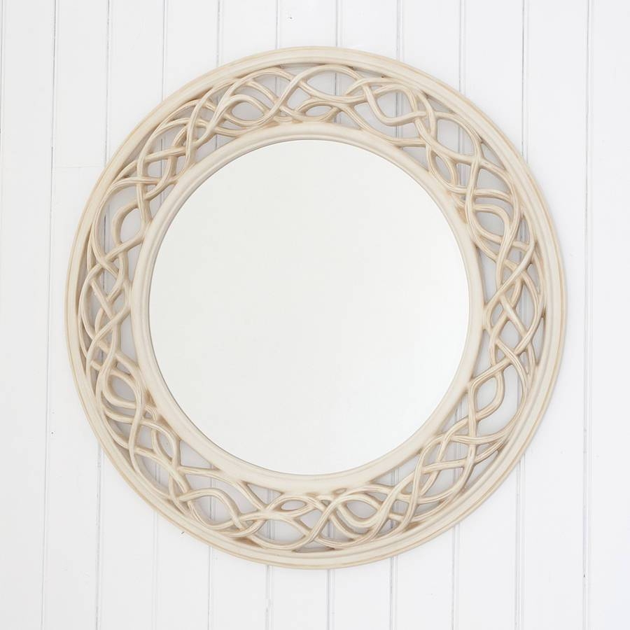 Cream Twisted Round Mirrordecorative Mirrors Online Throughout Oval Cream Mirrors (Photo 1 of 15)