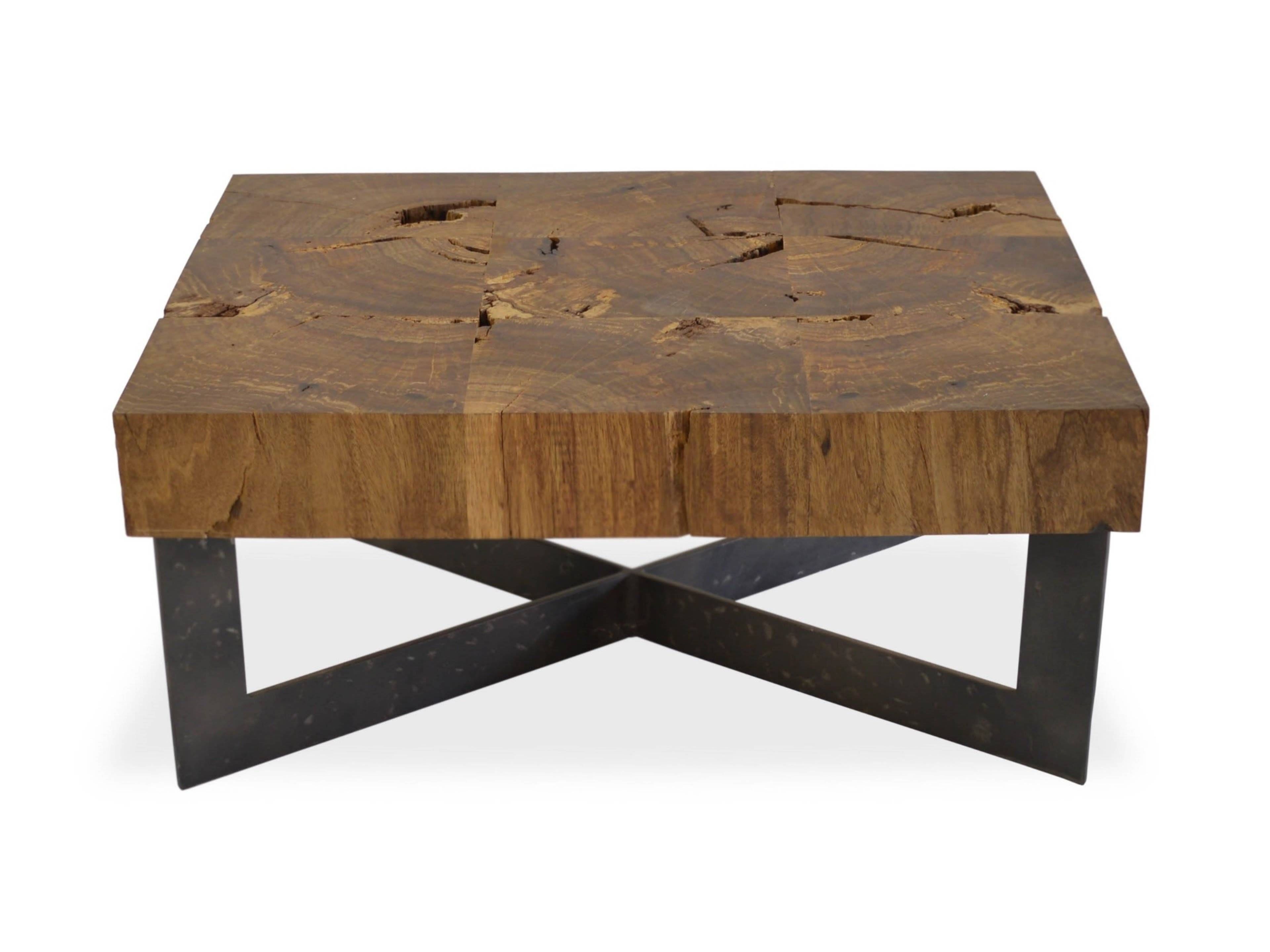 Creative Steel And Refurbished Wood Coffee Table – Youtube For Metal And Wood Coffee Tables (View 2 of 15)