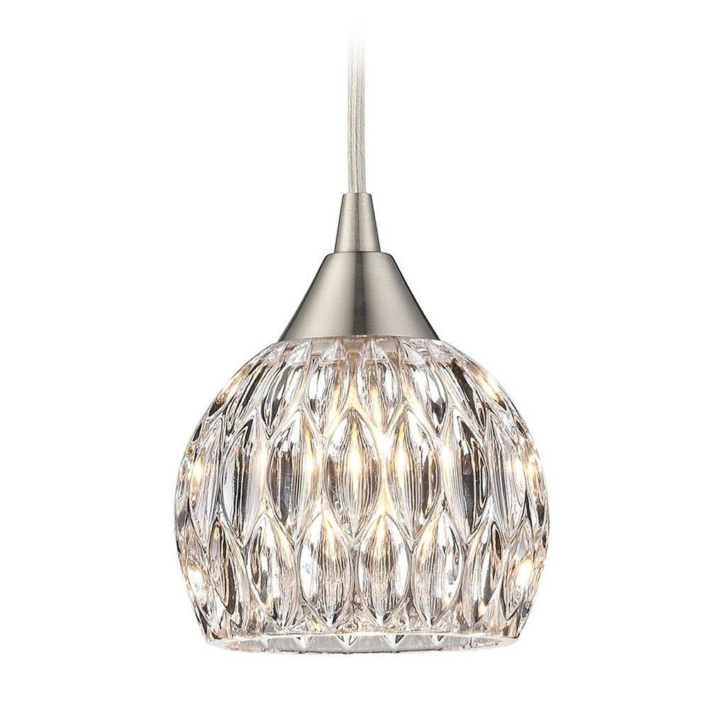 Crystal Mini Pendant Light With Clear Glass | 10342/1 Pertaining To Mini Pendant Lights For Bathroom (View 7 of 15)