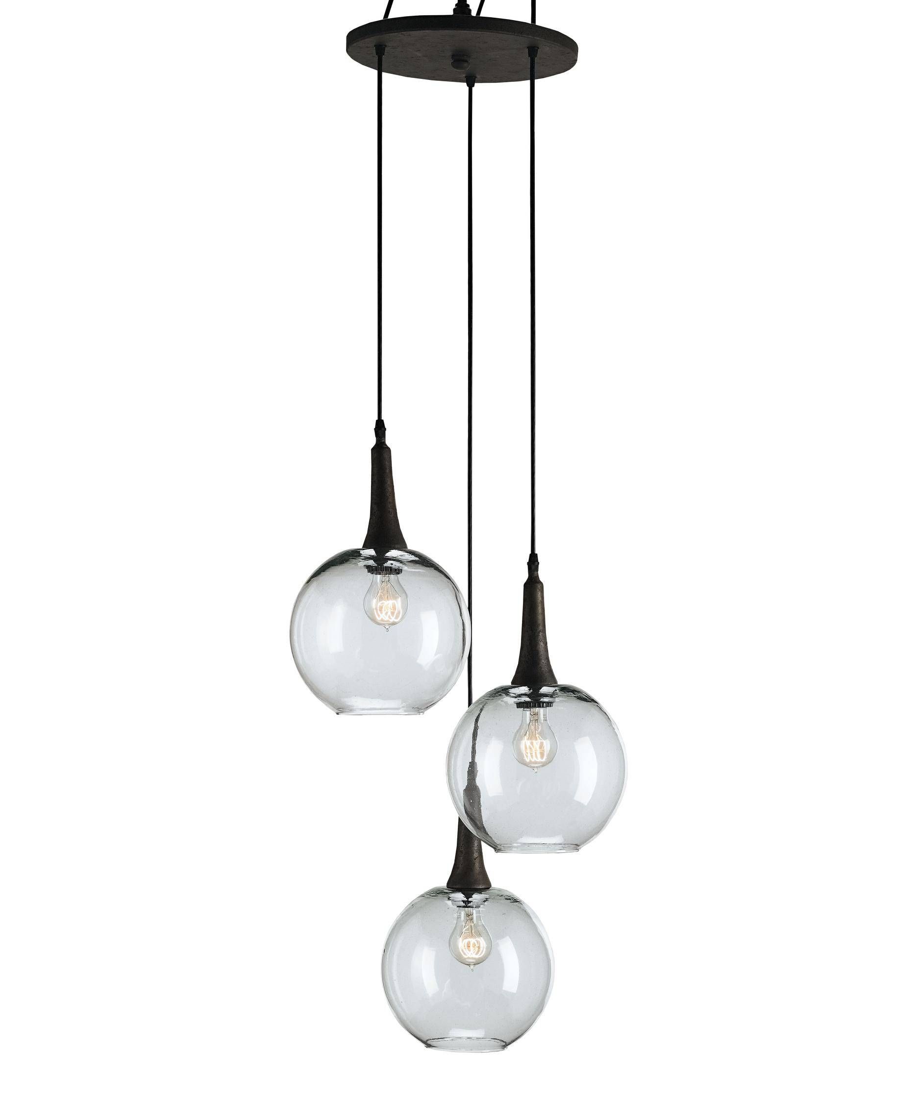 Currey And Company 9969 Beckett Trio 3 Light Multi Pendant Light Within Multiple Pendant Lights Kits (View 5 of 15)
