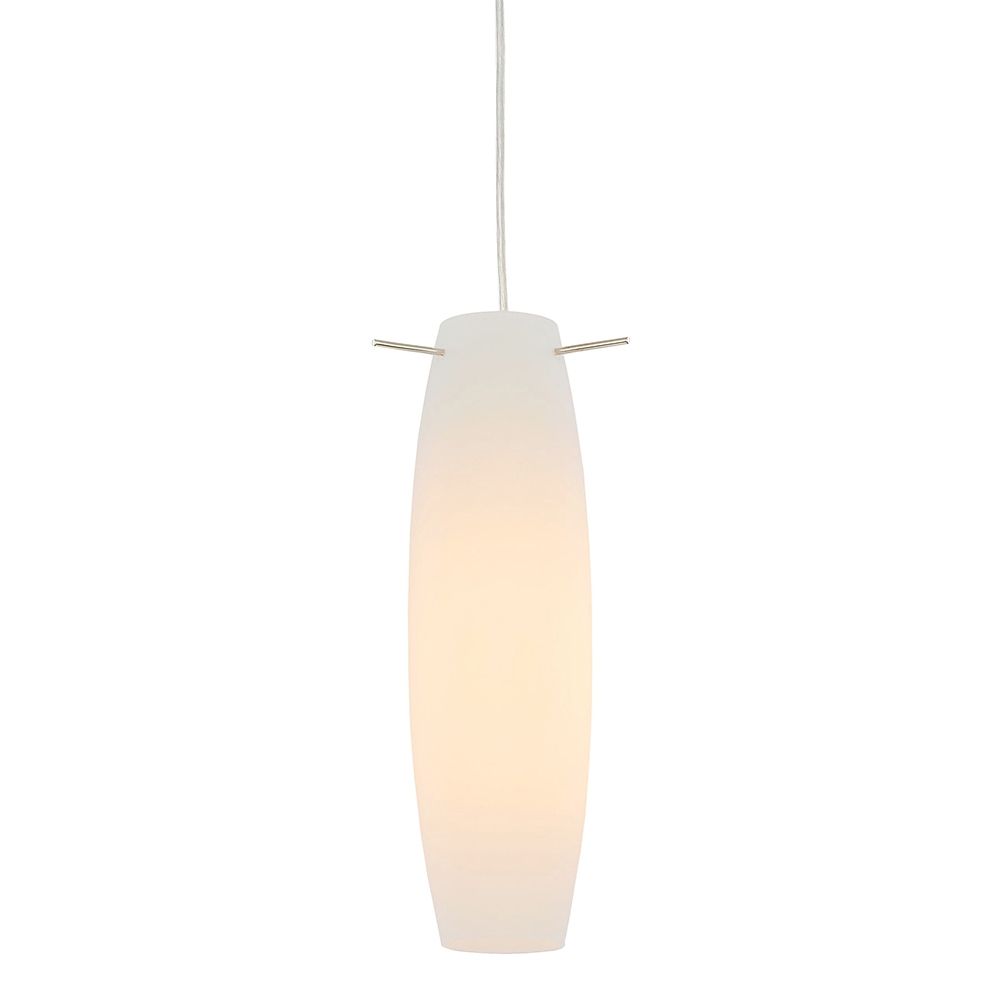 Curved White Glass Pendant Light Fitting With Chrome Plated Base Intended For Base Plate Pendant Lights (View 8 of 15)