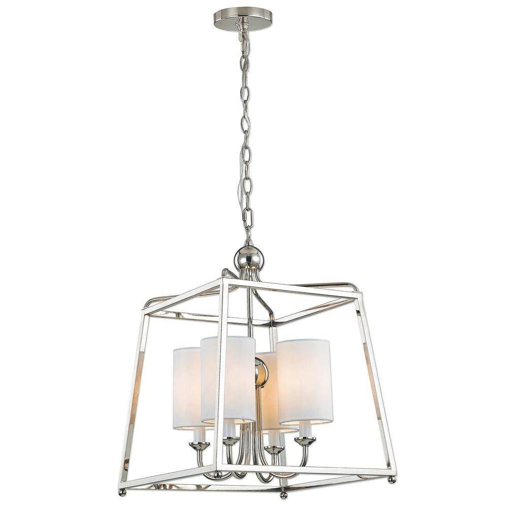 Decor Living – Pendant Lights – Hanging Lights – The Home Depot In Polished Nickel Pendant Lights Fixtures (Photo 13 of 15)
