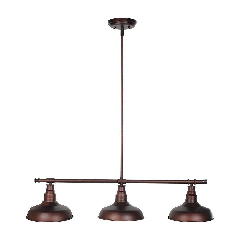 Design House Kimball 3 Light Textured Coffee Bronze Indoor Pendant Inside Three Lights Pendant For Kitchen (View 14 of 15)