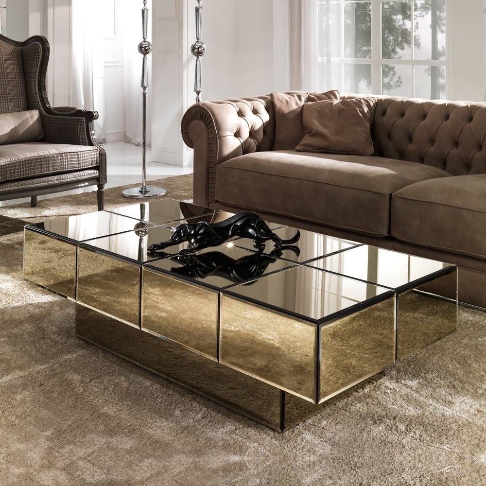 Designer Bronze Glass Storage Coffee Table Within Luxury Coffee Tables (View 2 of 15)