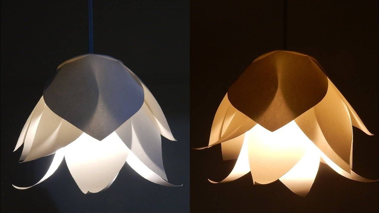 Diy Flower Lamp – Learn How To Make A Paper Flower Lampshade For A For Jellyfish Lights Shades (View 7 of 15)
