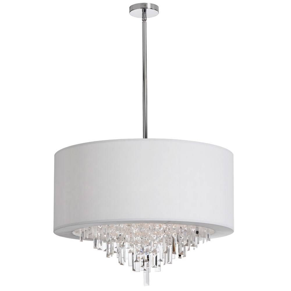 Drum And Crystal Chandelier | Chandelier Models With Regard To White Drum Lights Fixtures (Photo 4 of 15)