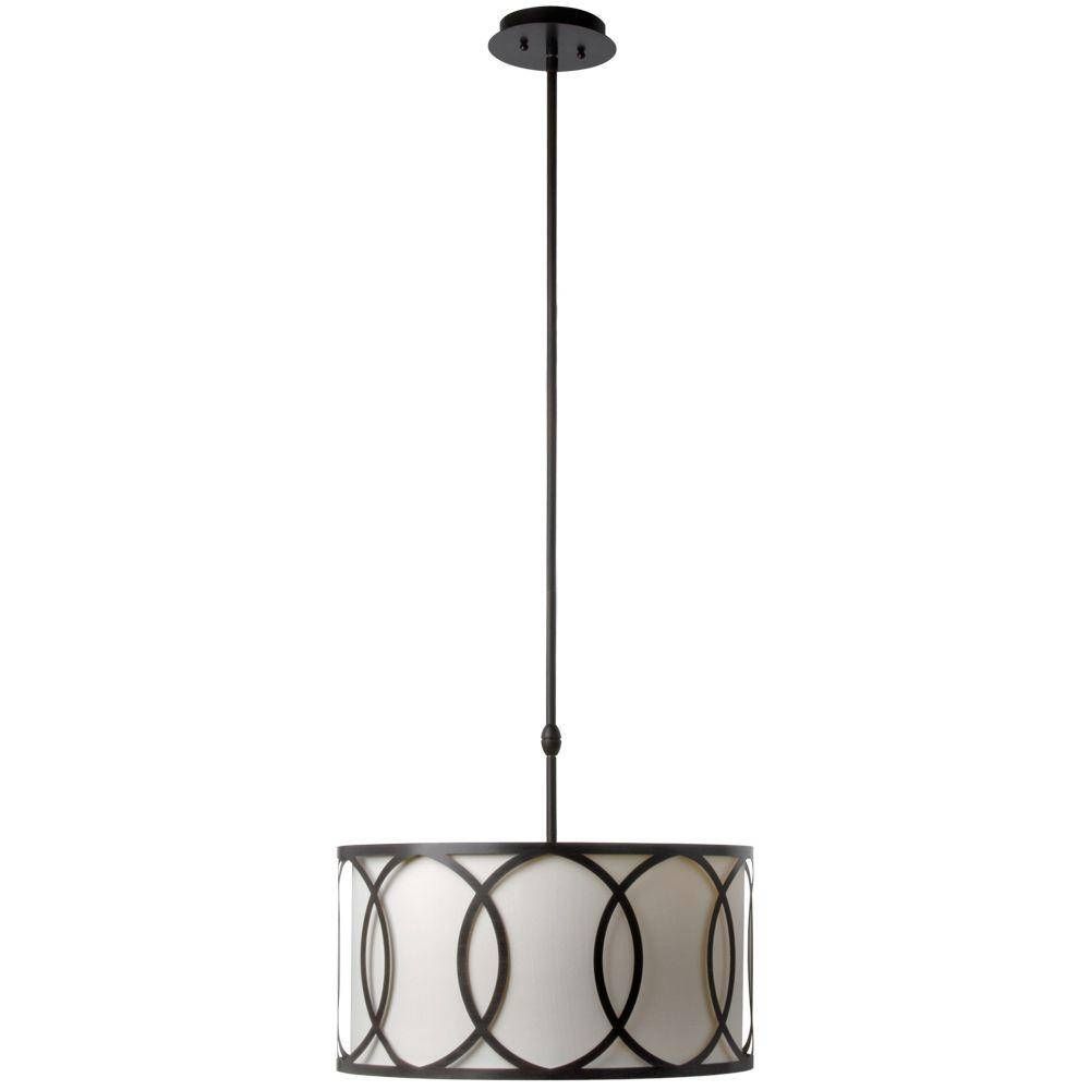 Drum – Pendant Lights – Hanging Lights – The Home Depot With Red Drum Pendant Lights (View 9 of 15)