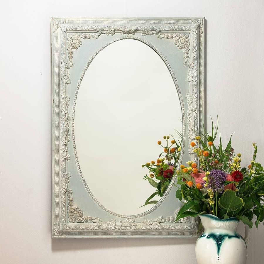 Dutch Oval French Hand Painted Ornate Mirrorhand Crafted Inside Oval French Mirrors (View 11 of 15)