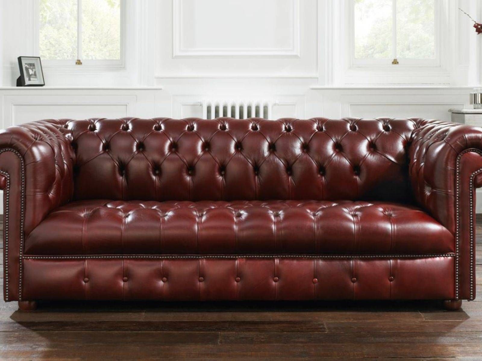 ▻ Sofa : 29 Wonderful Chesterfield Tufted Sofa Sofas 10 Images Within Dark Red Leather Couches (Photo 12 of 15)