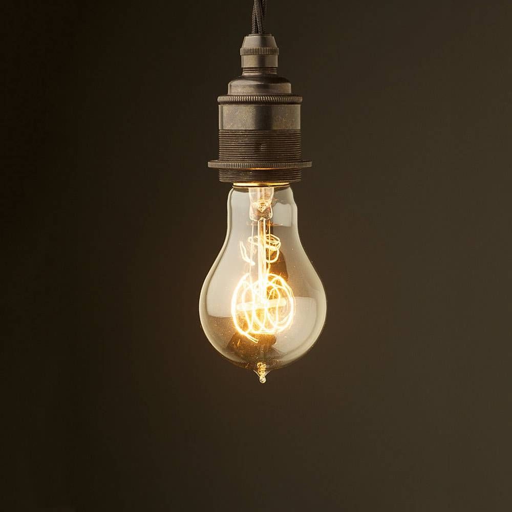Edison Style Light Bulb E27 Bronze Fitting With Exposed Bulb Pendants (Photo 11 of 15)
