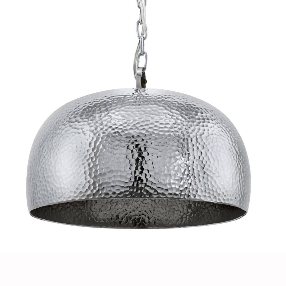 Eglo 49182 Dumphry Pendant Light In Hammered Chrome With Hammered Pendant Lights (View 12 of 15)