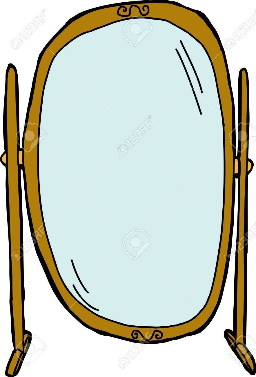 Empty Tall Dressing Mirror On Isolated Background Royalty Free For Tall Dressing Mirrors (View 9 of 15)