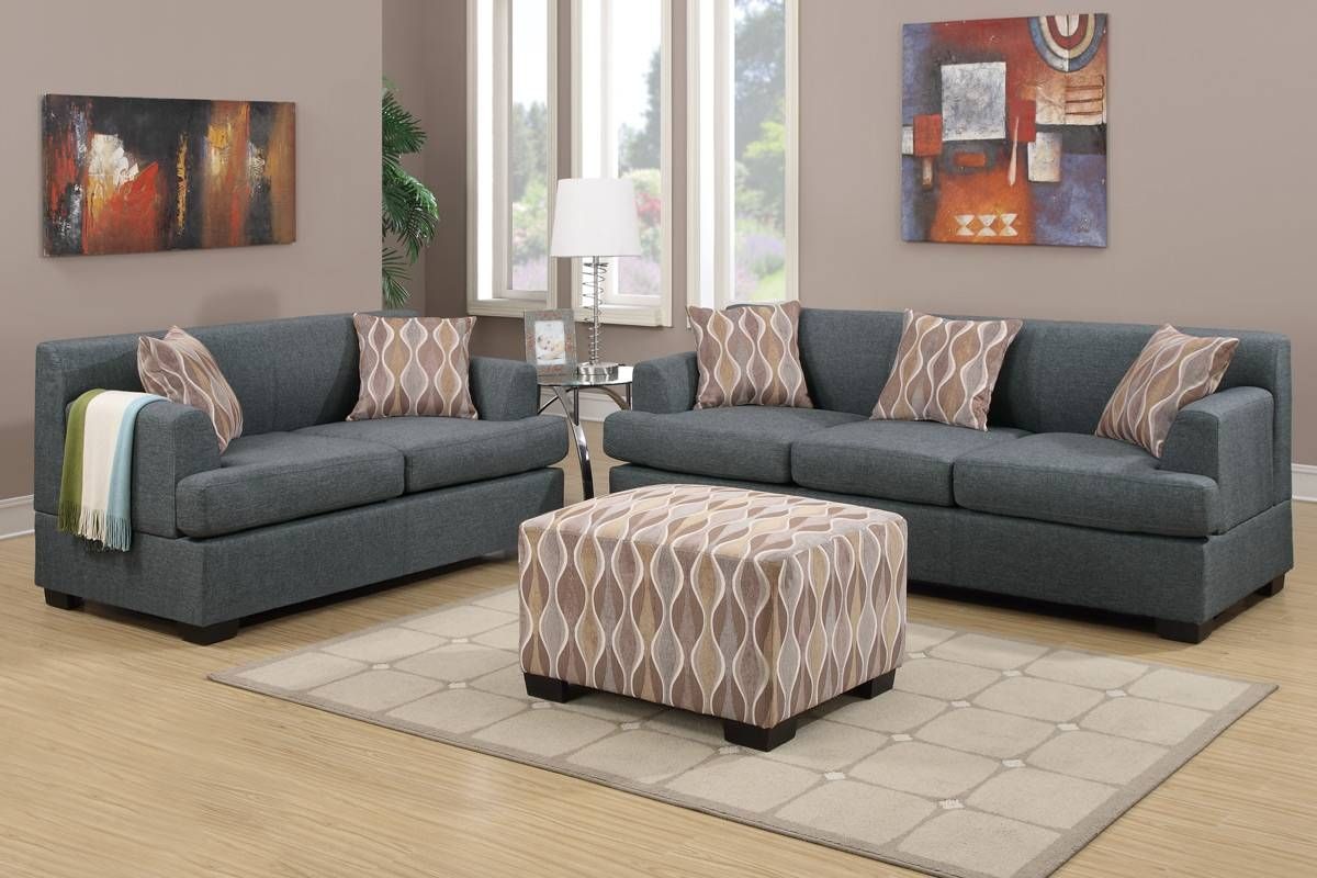 Fabric Sofas, Living Room – Blue Gray Blended Linen Sofa Throughout Blue Gray Sofas (View 1 of 15)