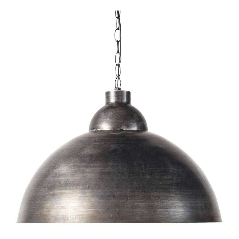 Factory Brushed Metal Pendant Lamp D 50cm | Maisons Du Monde Throughout Brushed Stainless Steel Pendant Lights (Photo 5 of 15)