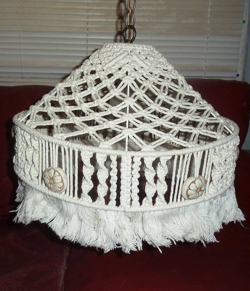 Featured Collectible – Vintage Macrame – 70's Craft Series #2 For Macrame Pendant Lights (Photo 13 of 15)