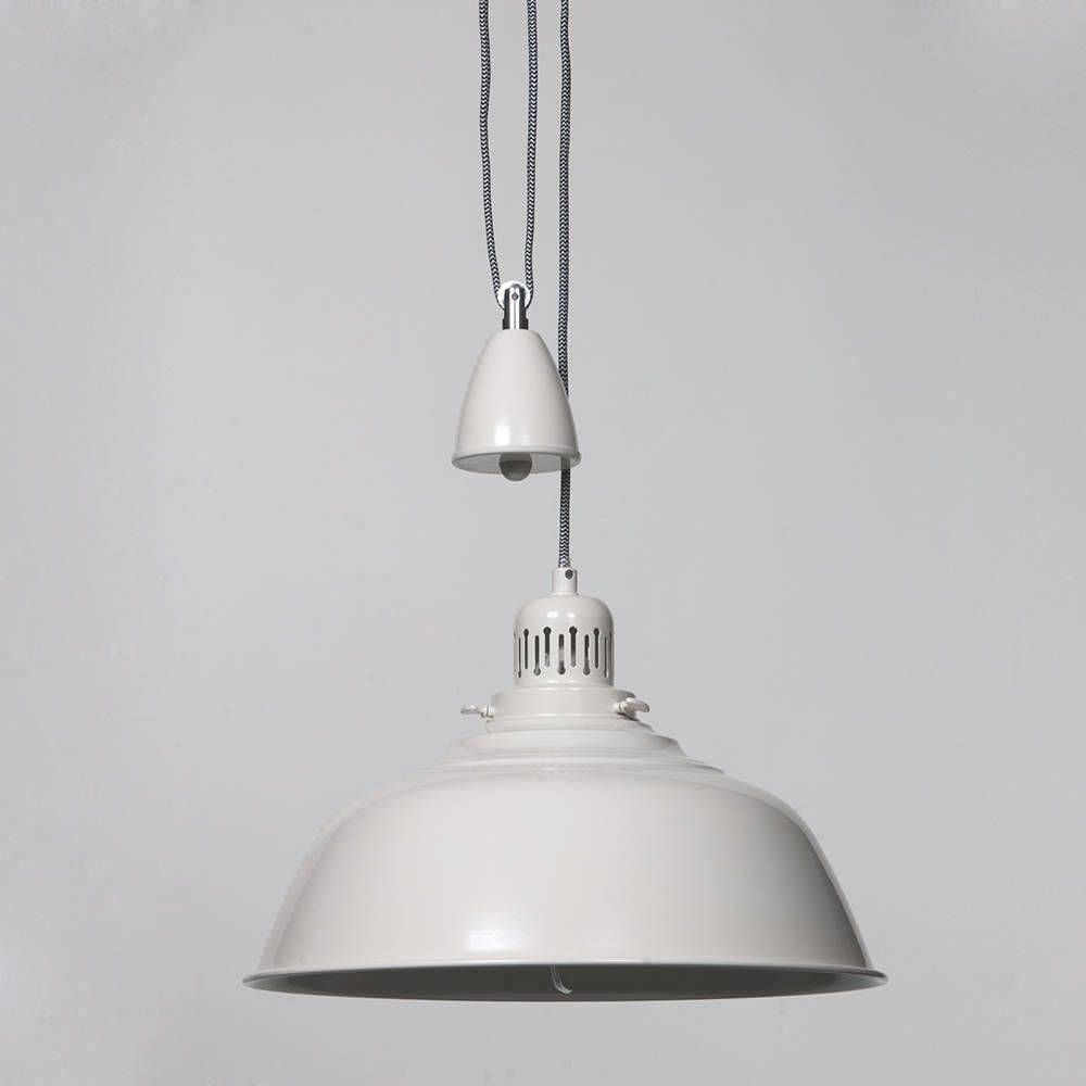 Fisherman Pendant Ceiling Light Rise And Fall – Cream From Litecraft With Rise And Fall Pendant Lighting (Photo 1 of 15)