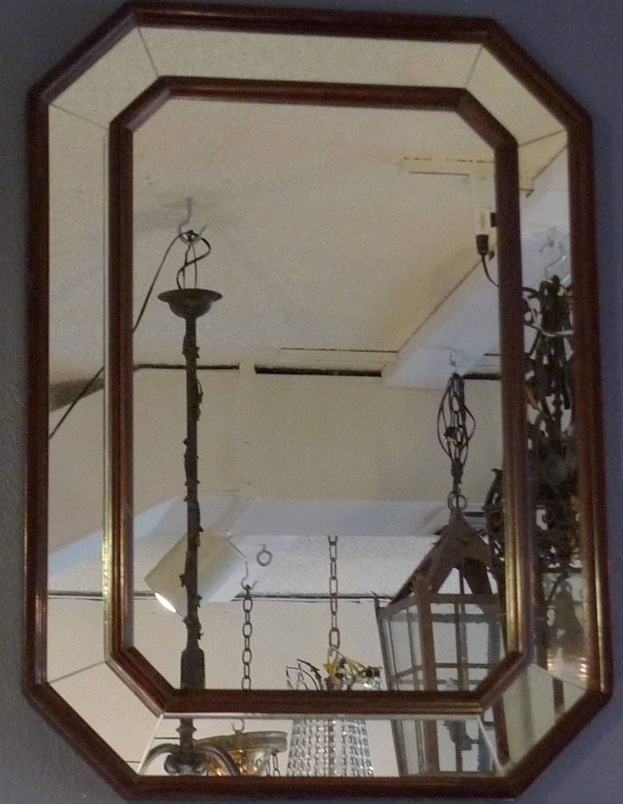 French Art Deco Wood Frame Mirror With Original Glass At 1stdibs Pertaining To Deco Mirrors (View 9 of 15)
