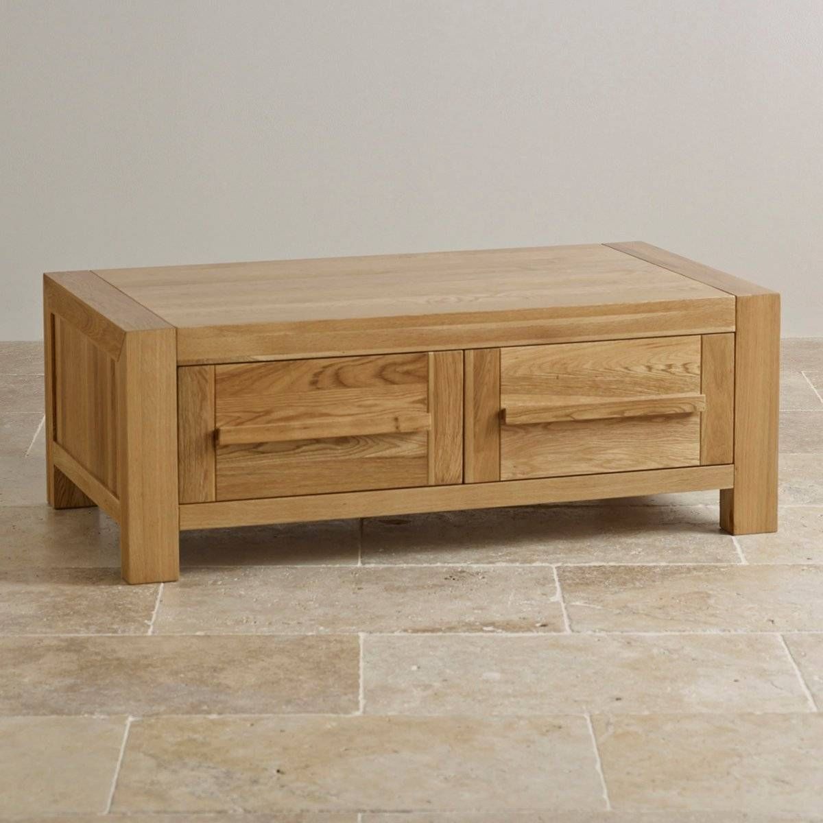 Fresco 2 Drawer Coffee Table In Solid Oak | Oak Furniture Land Within Oak Storage Coffee Tables (View 13 of 15)