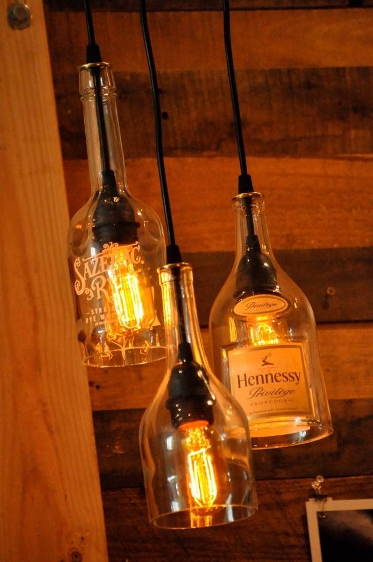 Furniture : 58 Beautiful Bottle Lamps Bottle Lamp Jameson Irish Intended For Liquor Bottle Pendant Lights (View 2 of 15)