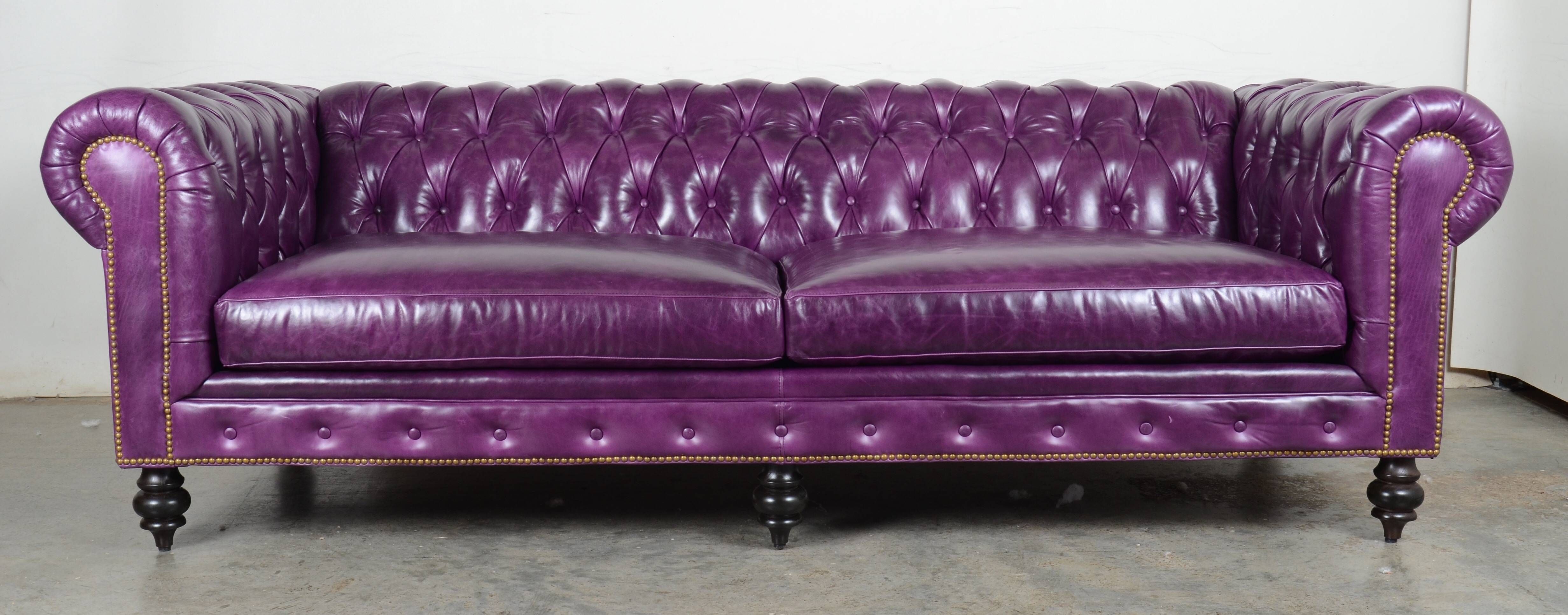 Furniture: Exquisite Comfort With Leather Tufted Sofa In Overstuffed Sofas And Chairs (View 11 of 15)