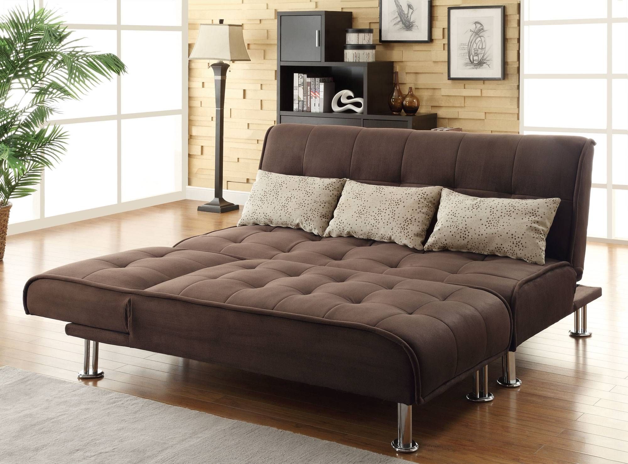 Furniture: Leather Futon Walmart With Modern Look And Stylish With Regard To Kmart Sleeper Sofas (View 10 of 15)