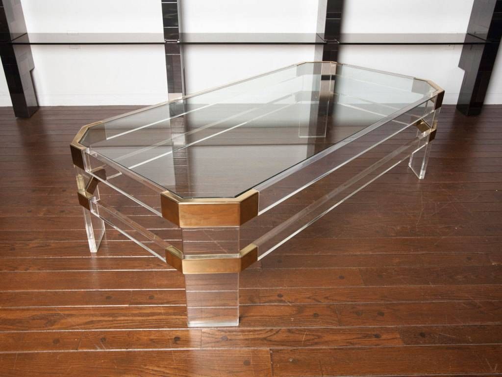 Furniture: Lucite Side Table | Lucite Coffee Table | Acrylic Inside Perspex Coffee Table (View 12 of 15)