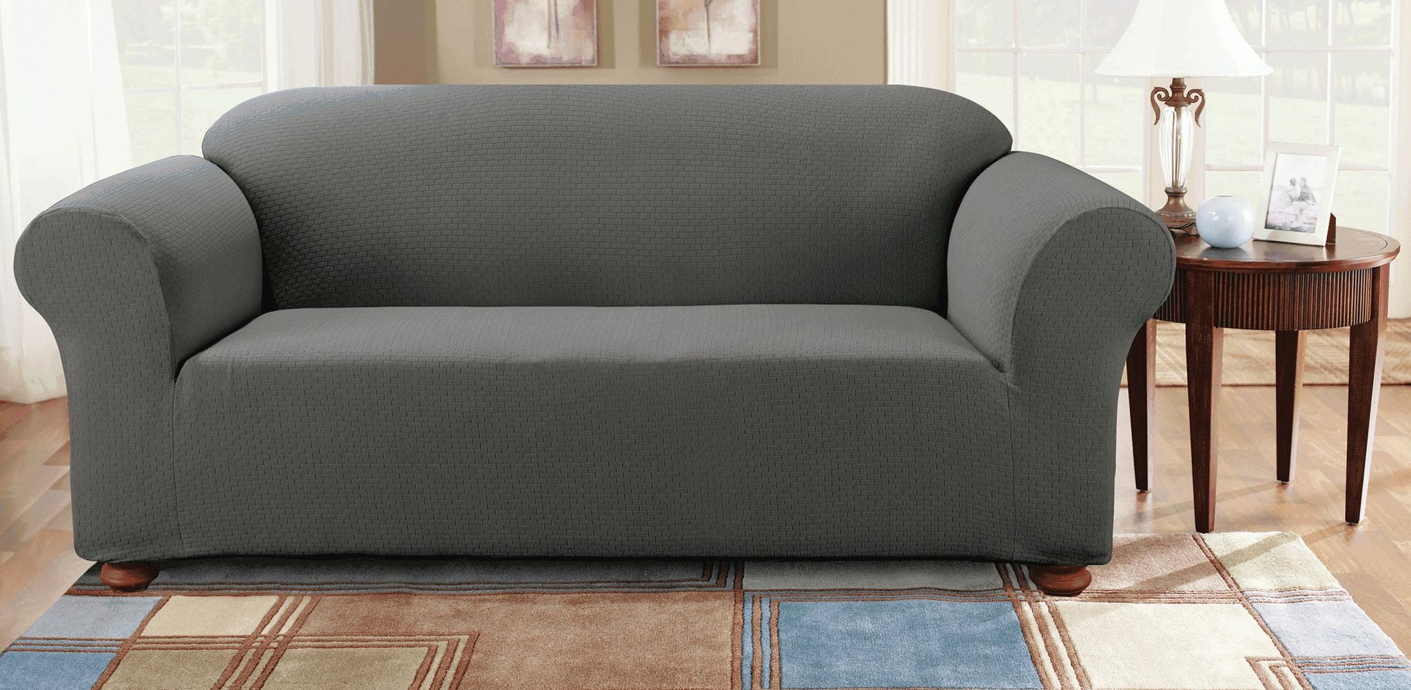 Furniture: Walmart Couch Covers | Couch Covers At Walmart | Sofa Throughout Armless Couch Slipcovers (Photo 12 of 15)