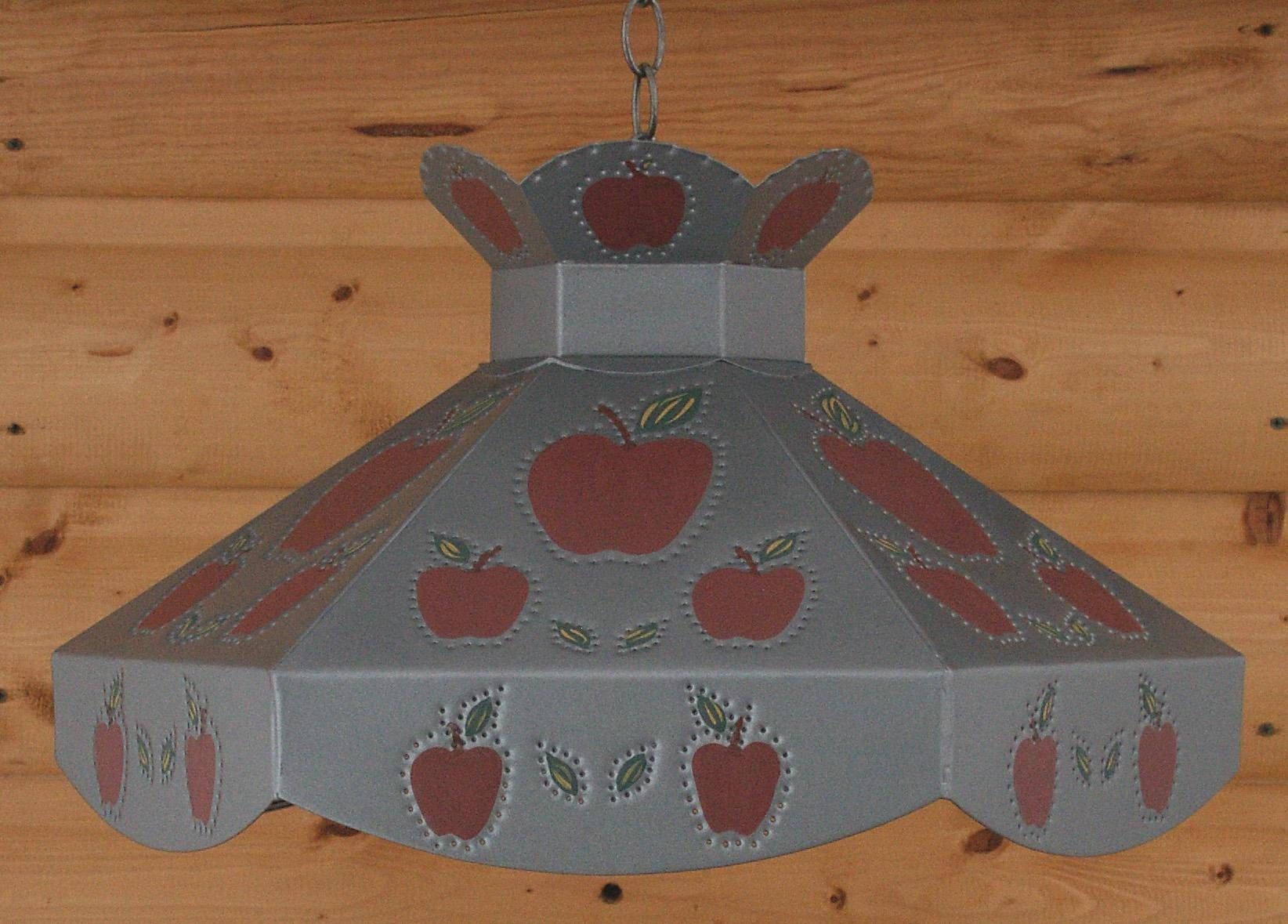 Punched Tin Ceiling Light For Dining Room Table