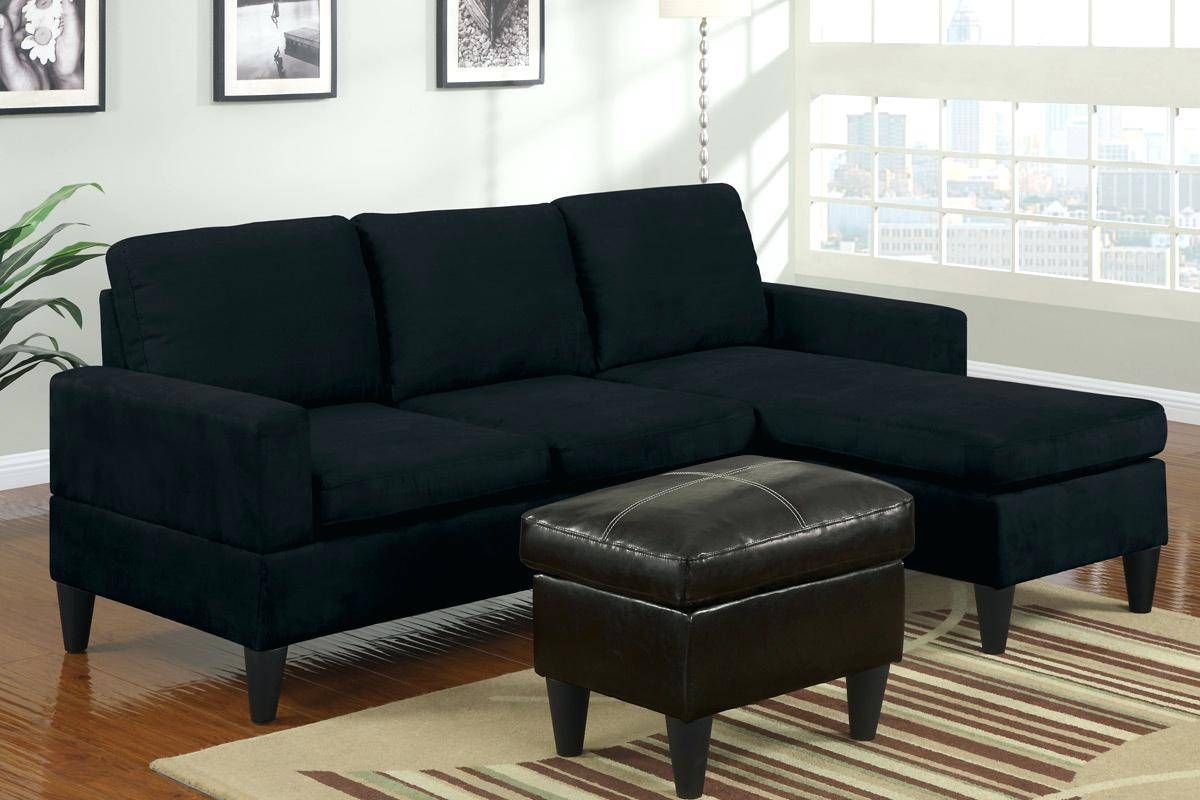 Gray Leather Sectionals Best Black Microfiber Sectional Sofa 15 Regarding Black Microfiber Sectional Sofas (View 10 of 15)