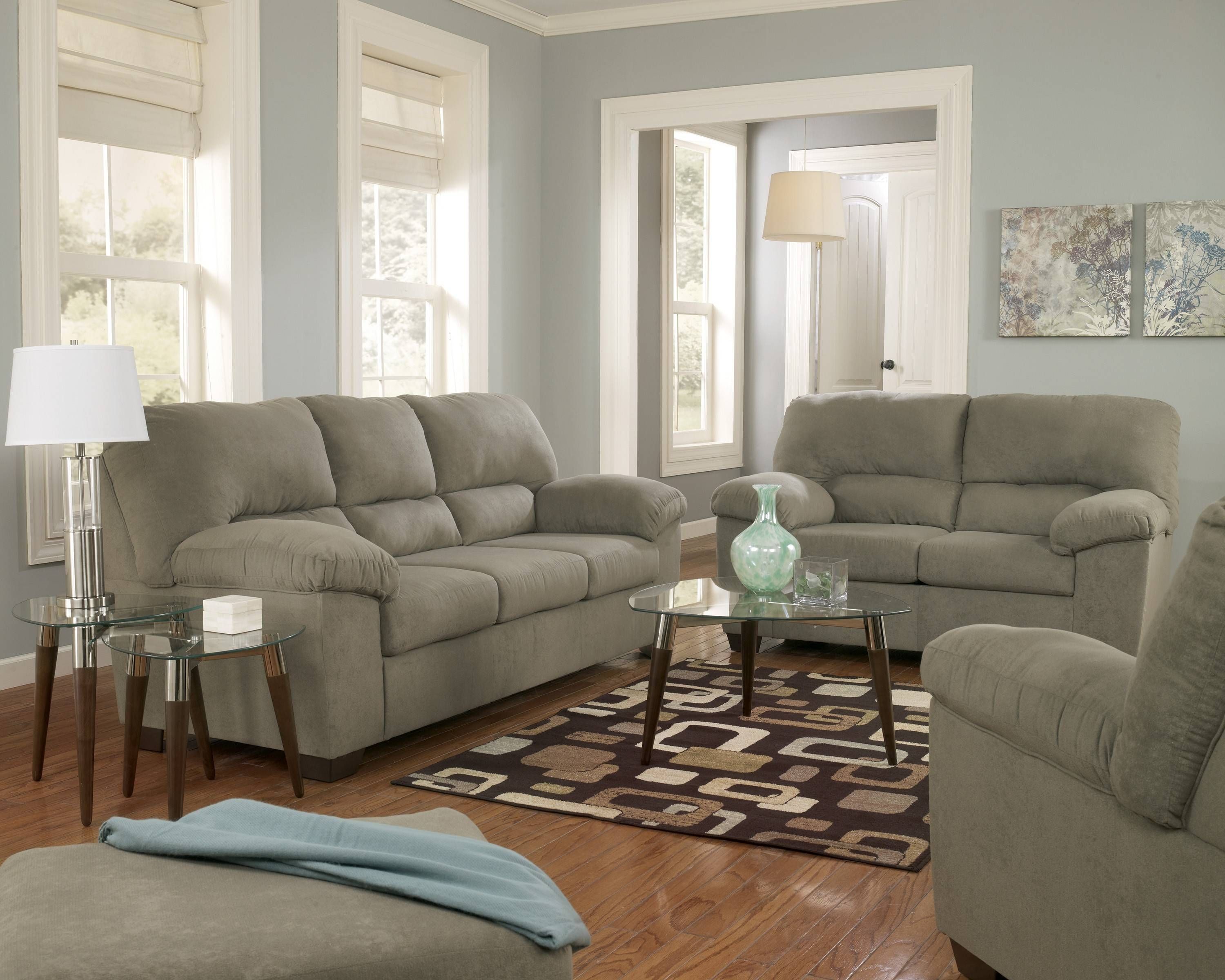 Green Sectional Living Room – Carameloffers Within Sage Green Sectional Sofas (View 13 of 15)