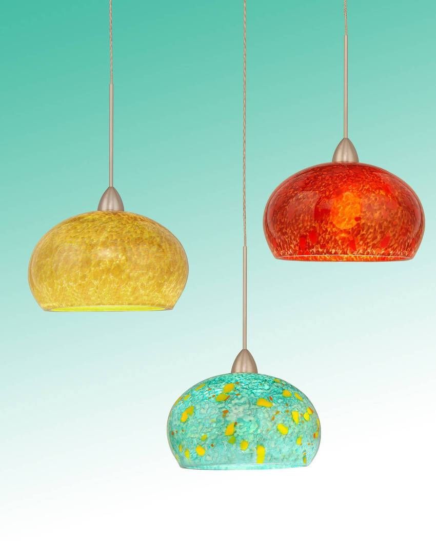 Hand Blown Glass Mini Pendant Lights – Baby Exit Pertaining To Art Glass Mini Pendant Lighting (Photo 9 of 15)
