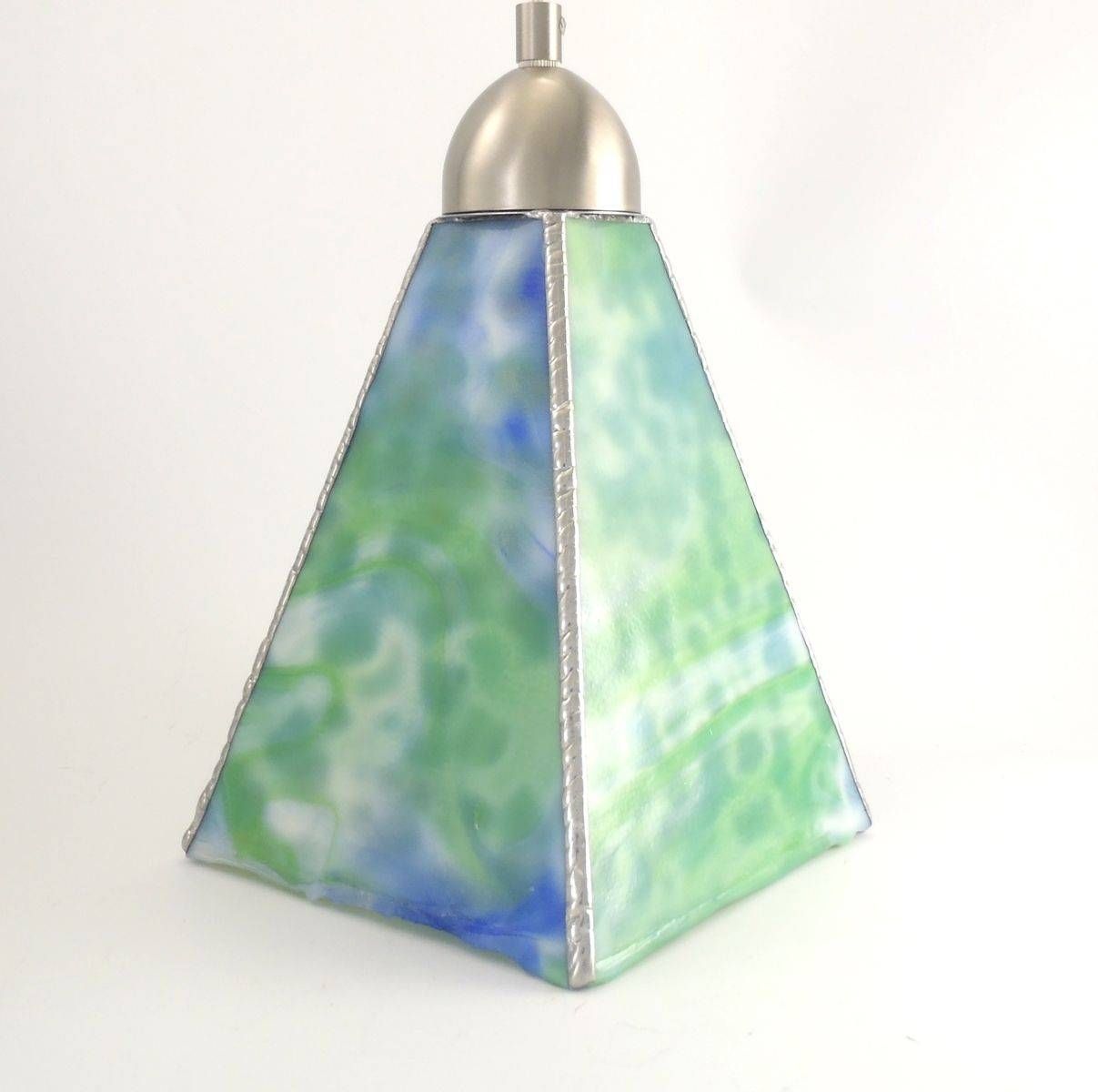 Hand Crafted Stained Glass Pendant Light 'wisteria' Handmade Pertaining To Handmade Glass Pendant Lights (Photo 9 of 15)