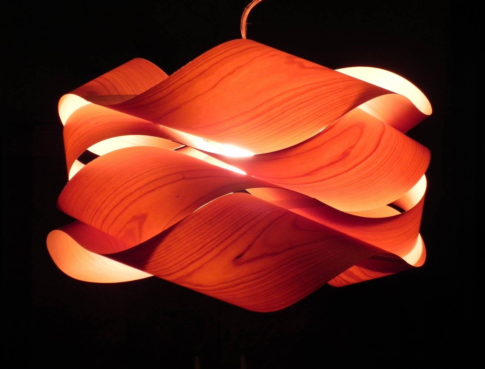 Home Lighting : Diy Wood Veneer Pendant Light , Wooden Pendant For Wood Veneer Lights Fixtures (Photo 13 of 15)