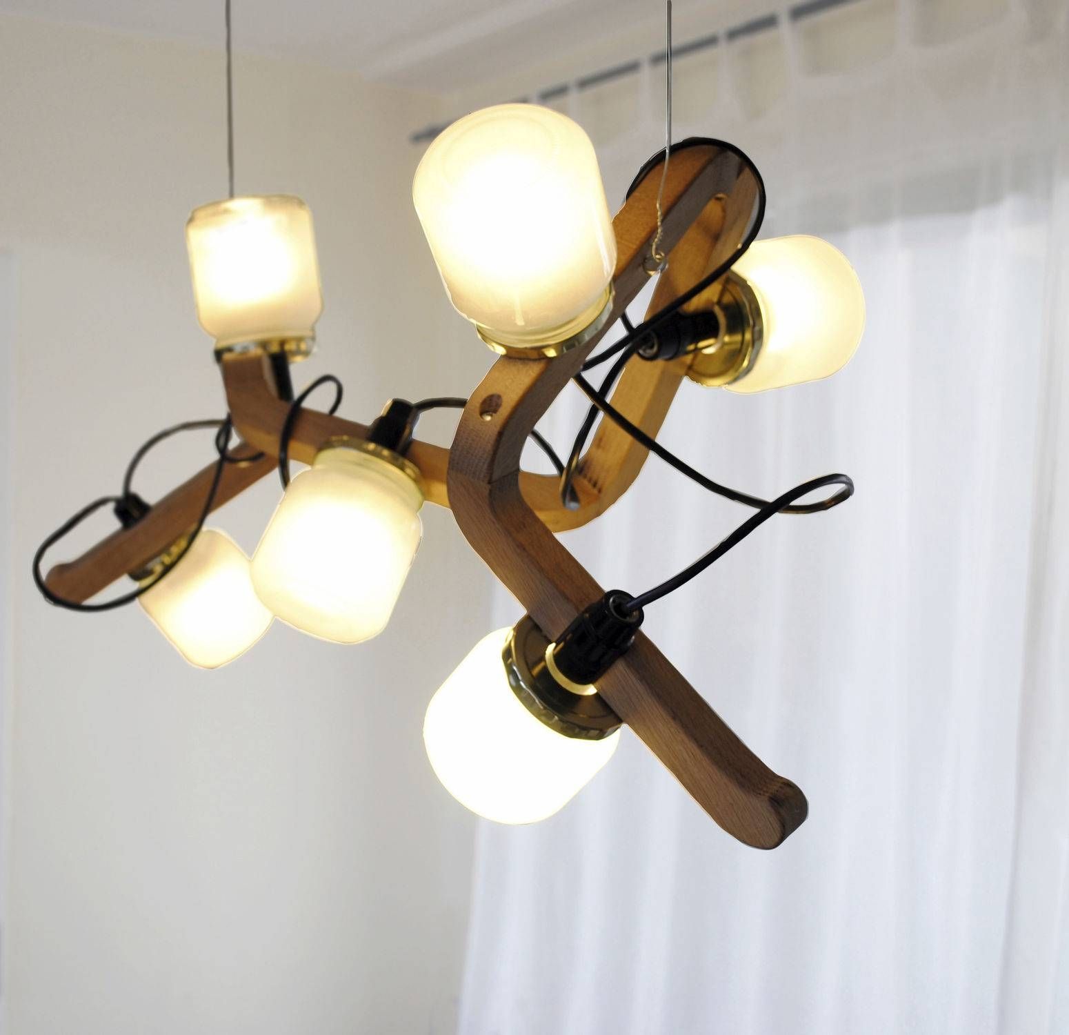 Home Lighting : Diy Wood Veneer Pendant Light , Wooden Pendant In Wood Veneer Pendants (View 10 of 15)