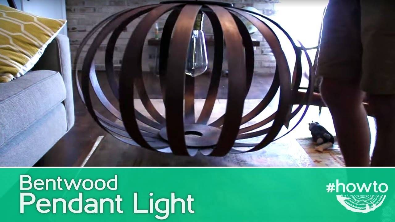 How To Make A Bentwood Pendant Light – Youtube Within Bent Wood Pendant Lights (Photo 4 of 15)